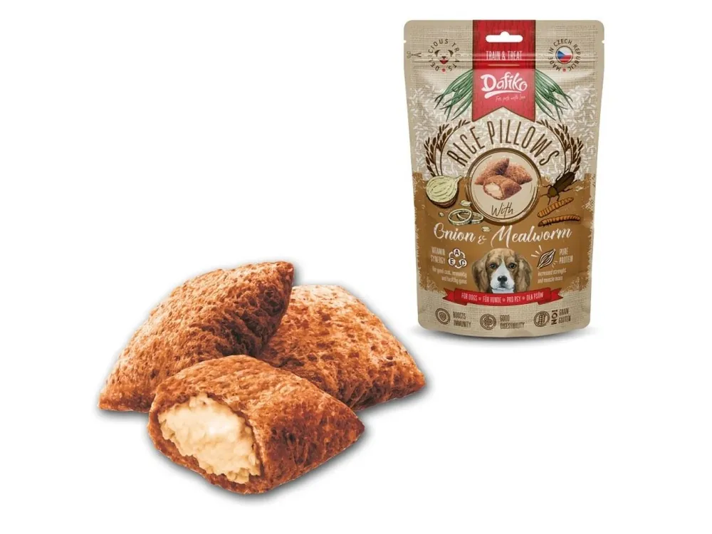 Originální Plněné polštářky moučný červ/cibule, 80g