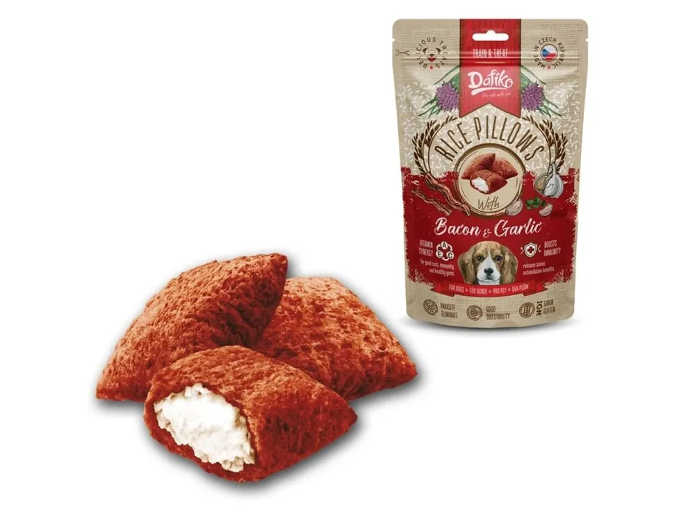 Plněné polštářky slanina/česnek, 80g Výprodej
