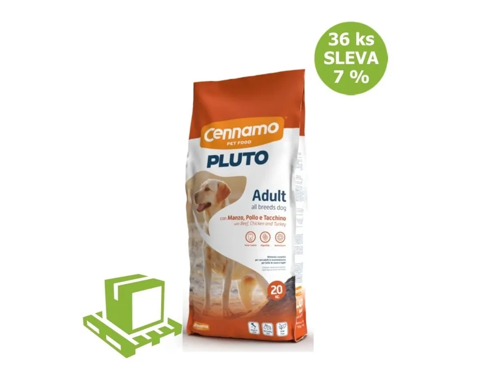 PLUTO Dog Adult 20 kg (paleta 36 ks) SLEVA 7 % Must-Have