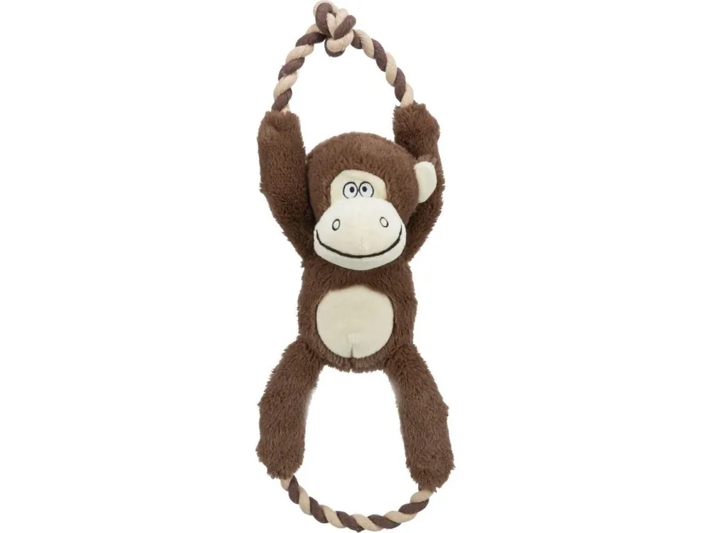 Plyšová opice s vnitřním lanem 40 cm, se zvukem, polyester/bavlna Horká Nabídka