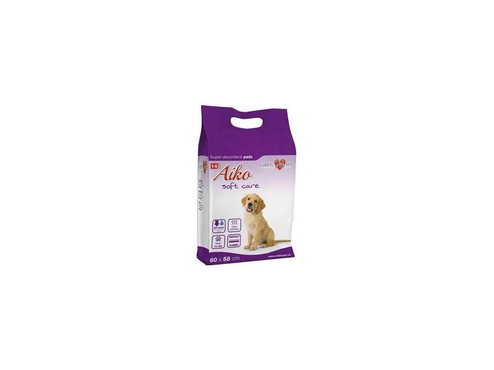 Podložka absorbční pro psy Aiko Soft Care 60x58cm 14ks Sleva
