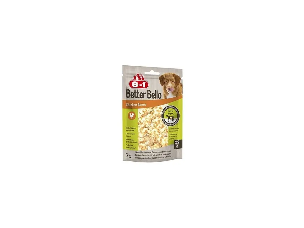 Cenový Hit Pochoutka 8in1 Better Bello Chicken Bones XS 84g/7ks