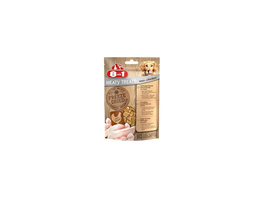 Jen Po Omezenou Doba Pochoutka 8in1 Meaty Treats FD Chicken 50g