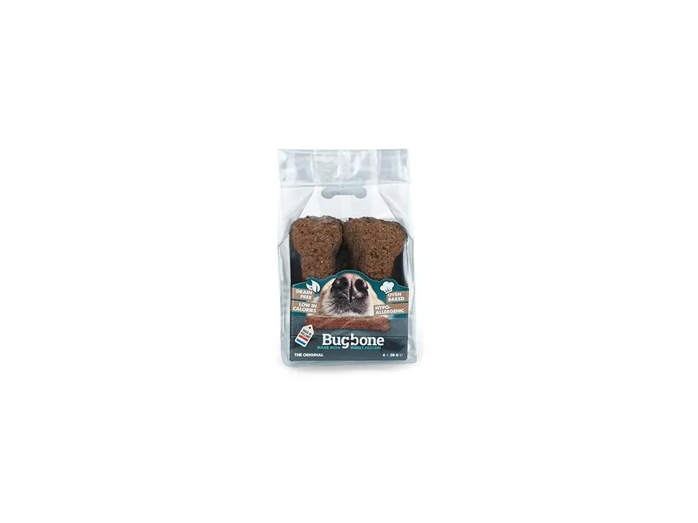 Oblíbený Pochoutka pes Bugbone Medium kost s hmyzem 6x30g