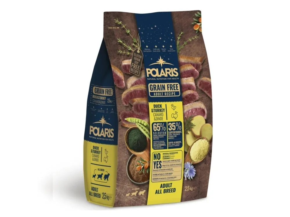 Polaris Dog Adult All kachna & krůta GF 2,5 kg Super Cena