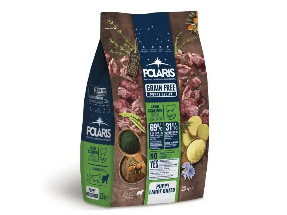Polaris Dog Puppy Large jehně & losos GF 2,5 kg Horká Nabídka