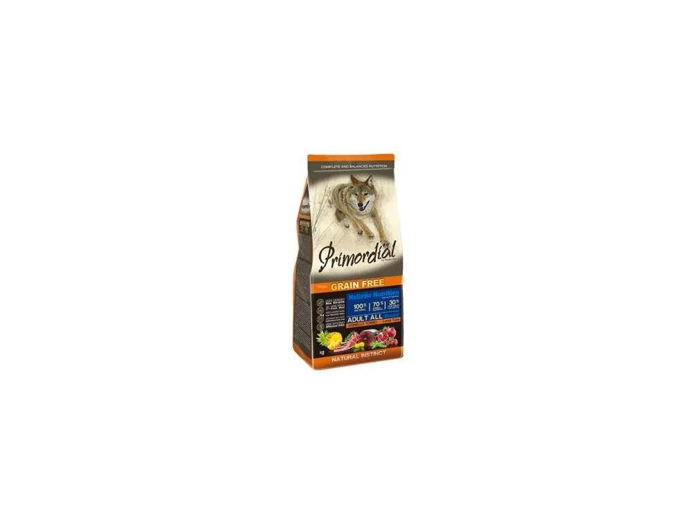 Dokud Zásoby Vydrží Primordial GF Dog Adult Tuna&Lamb 12kg