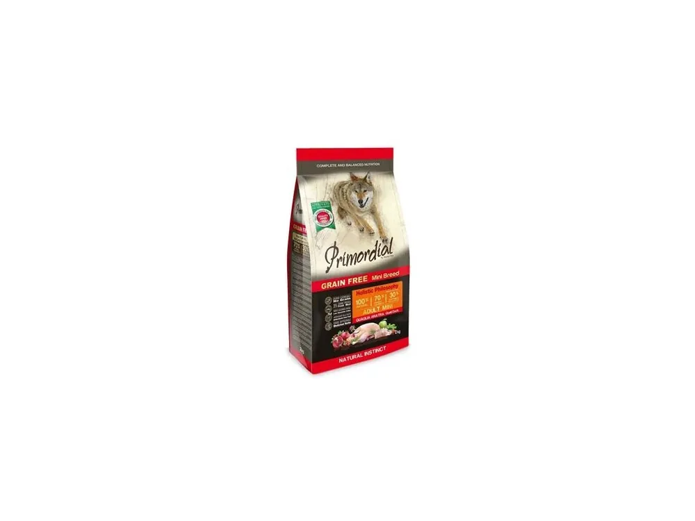 Cenový Hit Primordial GF Dog Mini Adult Quail&Duck 6kg
