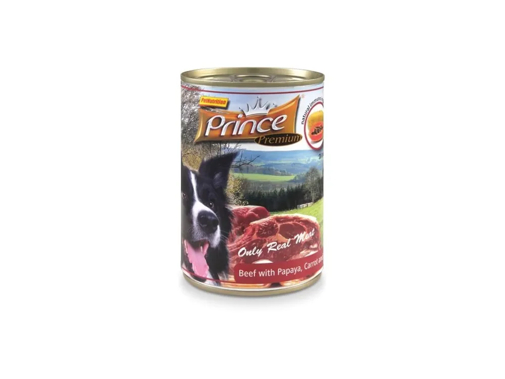 Dokud Zásoby Vydrží PRINCE PREMIUM HOVEZI S PAPAJOU, MRKEV A SPENAT 800G