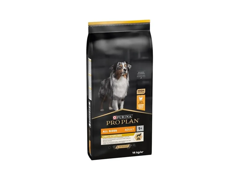 Pro Plan Dog Adult ALL SIZES Light/Sterilised kuře 14 kg Originální