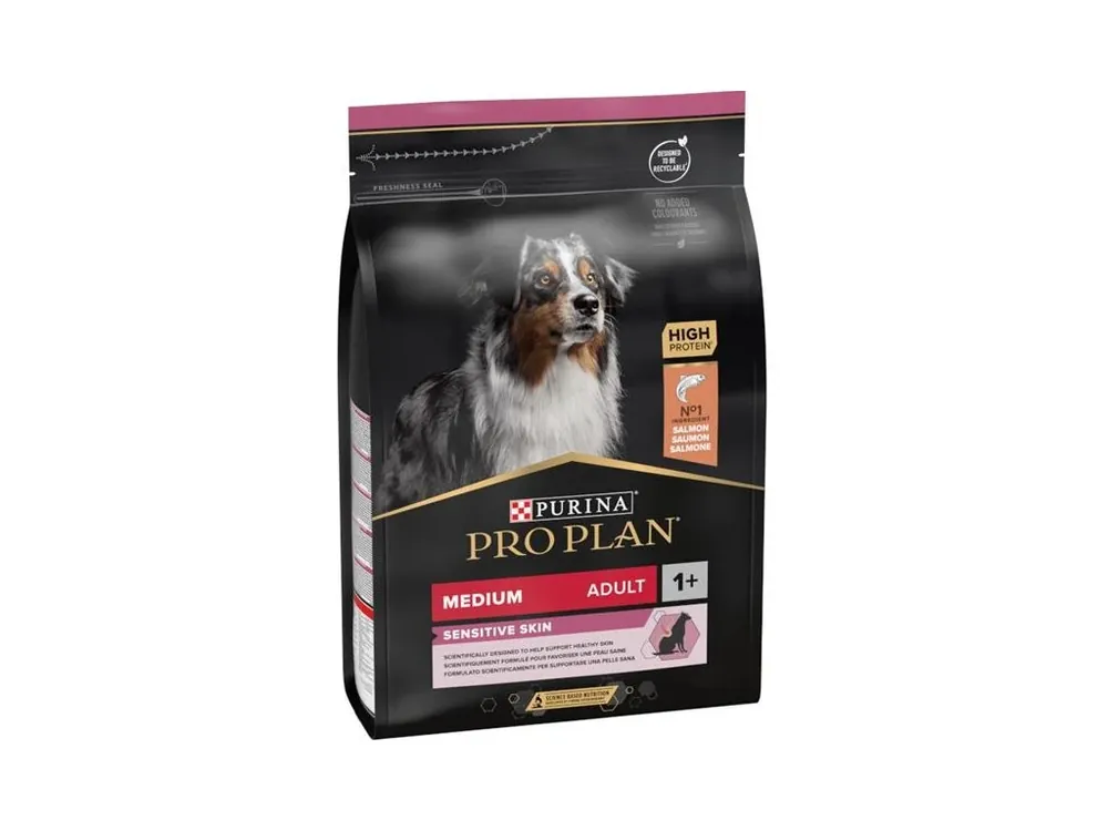 Pro Plan Dog Adult Medium Sensitive Skin losos 3 kg Akční Cena