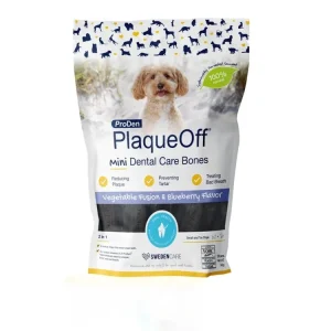 Originální ProDen PlaqueOff® Mini Dental Bones zeleninové s příchutí borůvky 340g