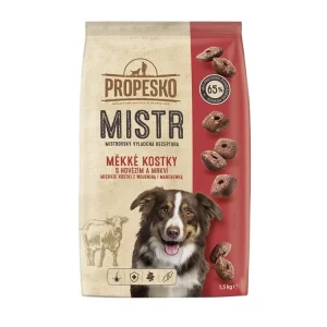 Vrácení Zdarma PROPESKO Dog Mistr Adult měkké kostky s hovězím 1,5 kg