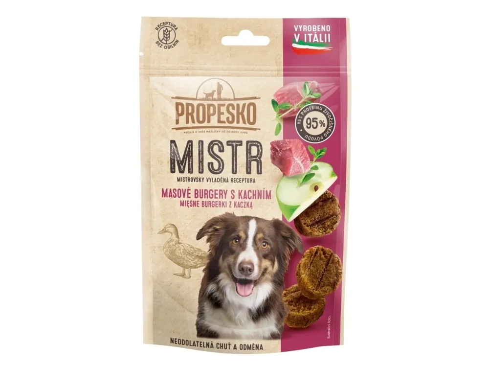 Koupit Online Propesko Dog Mistr burger kachní, jablko a tymián 60 g