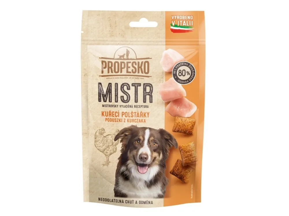 PROPESKO Dog Mistr křupavé kuřecí polštářky 60 g Cenová Bomba