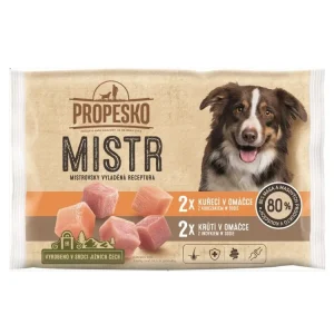 PROPESKO Dog Mistr kuře, krůta v omáčce, kapsa 85 g (4 pack) Výprodej