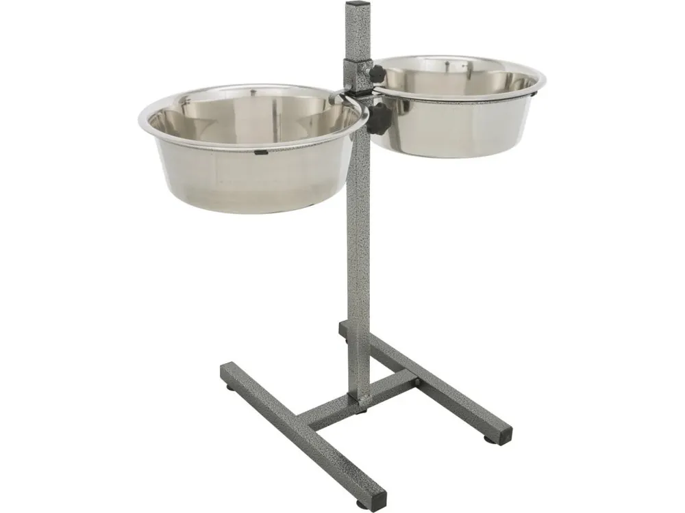 Objednat Nyní Psí bar na 2misky nerez 4,5l/29cm, nast.výška 60cm TR