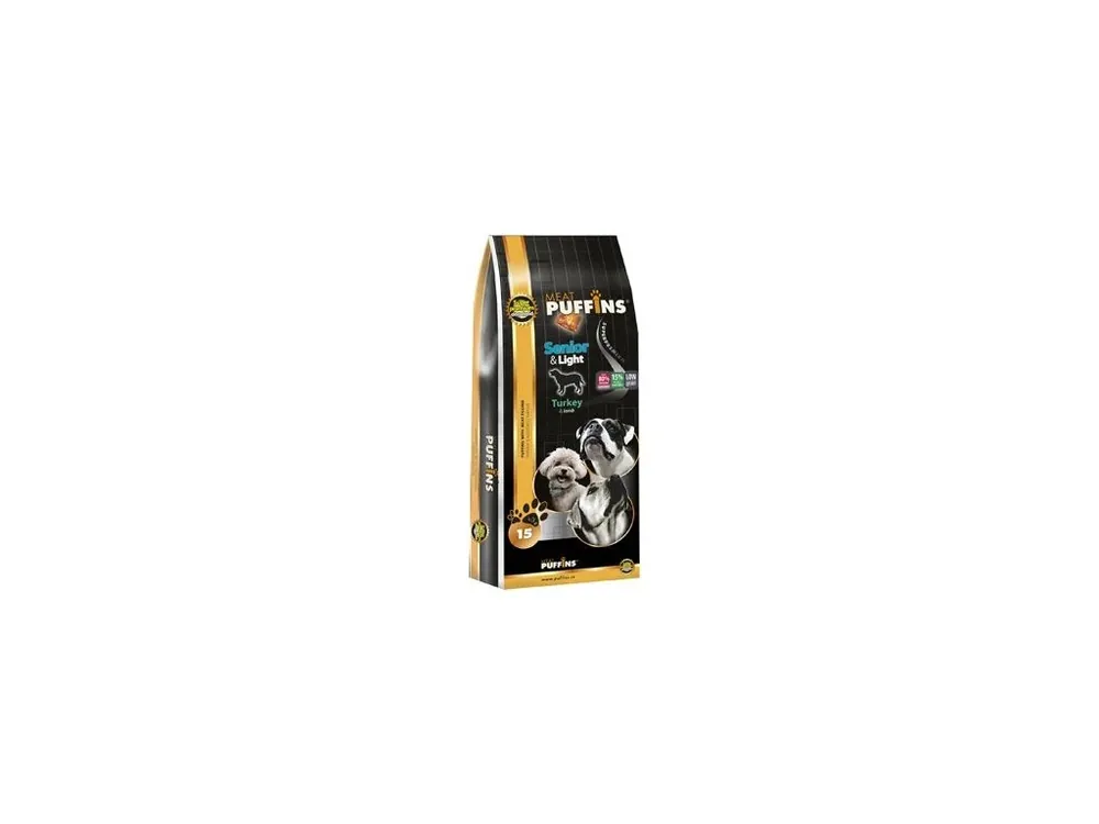 Puffins Dog Senior&Light Turkey 15kg Autentický