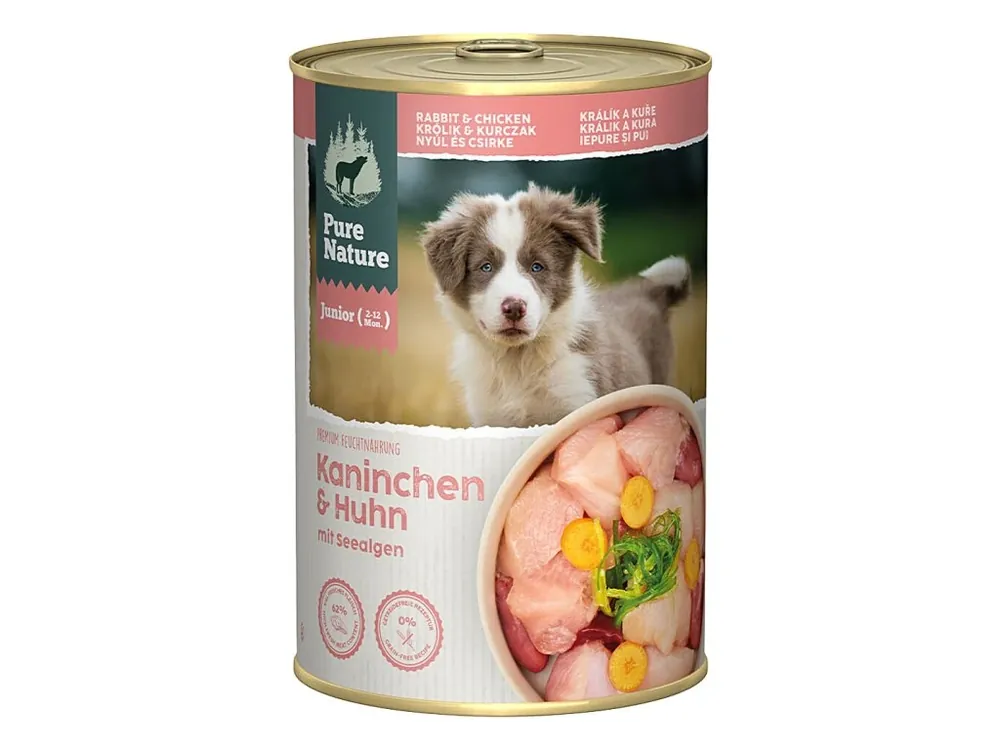 Odeslání Ihned Pure Nature Dog Junior konzerva Králík a Kuře 400g