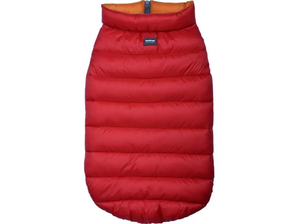 Rychlé Dodání Red Dingo bunda Puffer Jacket – Red/Orange velikost bundy 50 cm