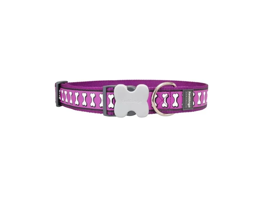 Víkendová Akce Red Dingo obojek – Bones Purple – 40 mm x 50-80 cm