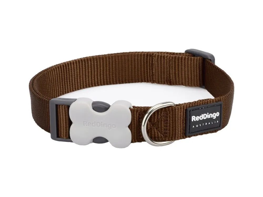 Časově Omezené Red Dingo obojek – Brown – 25 mm x 41-63 cm
