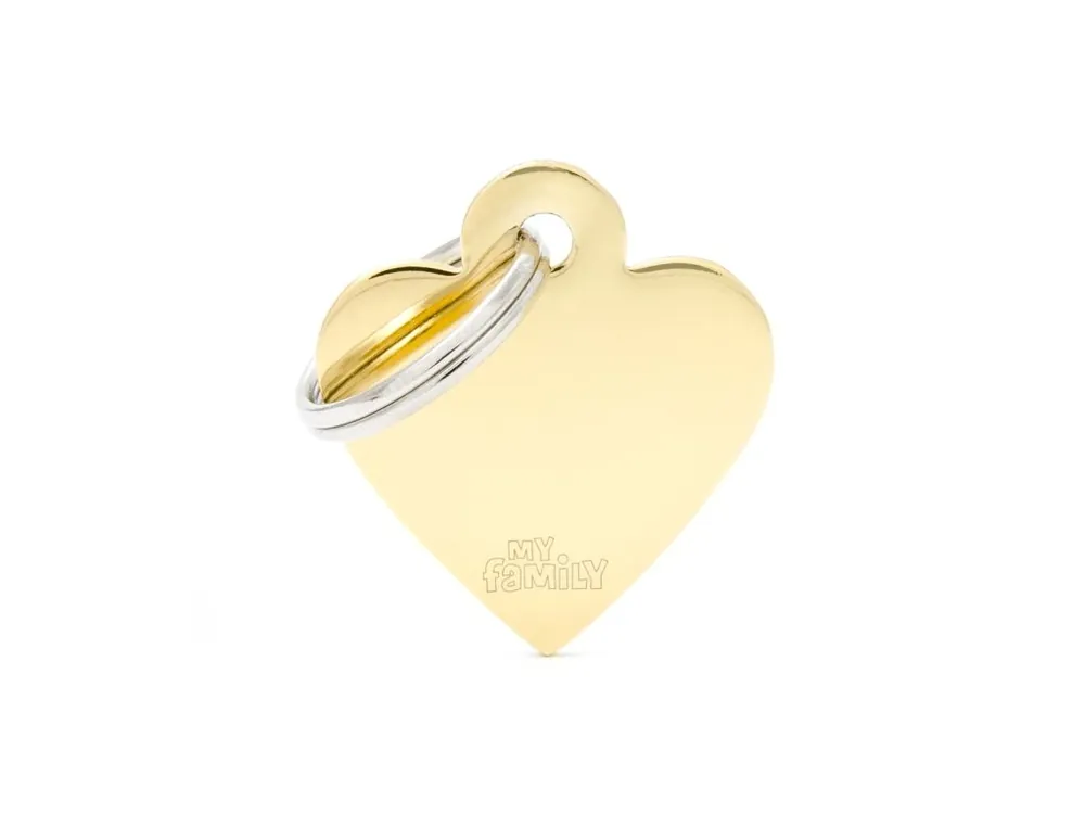Novinka SMALL HEART GOLDEN BRASS