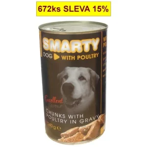 Ihned K Objednání SMARTY Dog Drůbeží chunks, konzerva 1240 g
