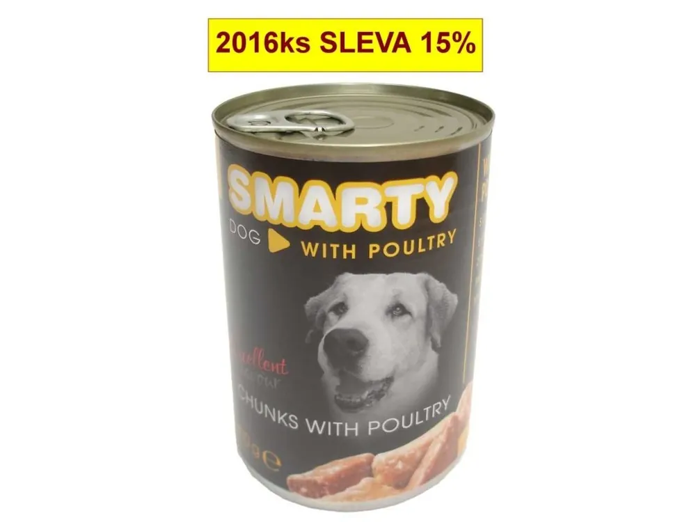 Ihned K Objednání SMARTY Dog Drůbeží chunks, konzerva 410 g