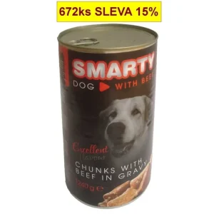 SMARTY Dog Hovězí chunks. konzerva 1240 g Víkendová Akce