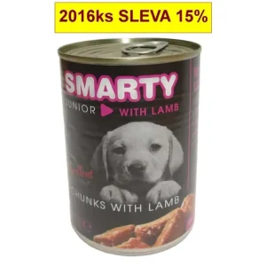 Poslední Šance SMARTY Dog Junior Jehněčí chunks, konzerva 410 g