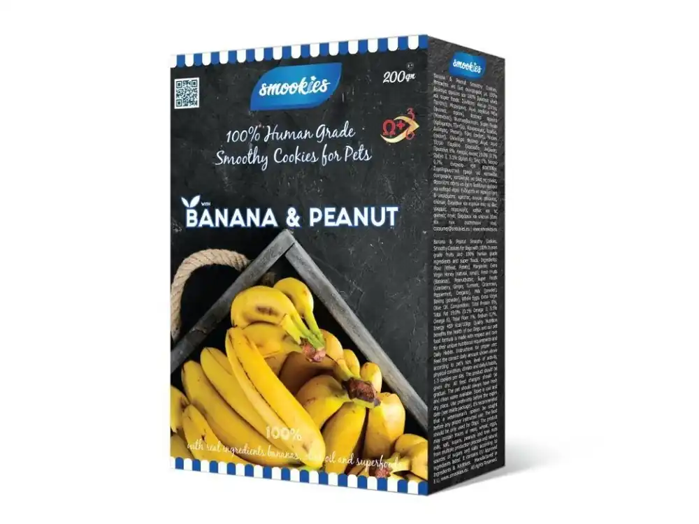 Novinka SMOOKIES Premium BANANA - banánové sušenky 100% human grade, 200g