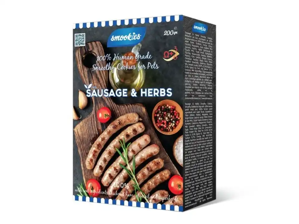 Nakupujte Hned SMOOKIES Premium SAUSAGE - klobáskové sušenky 100% human grade, 200g
