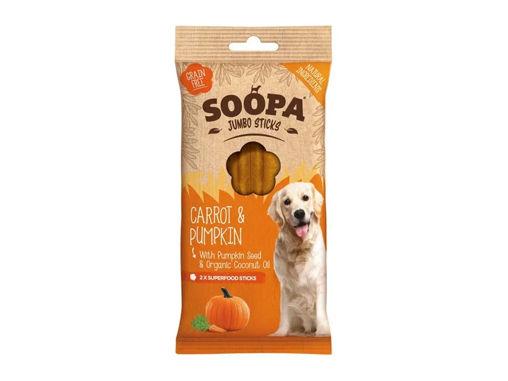 Omezená Nabídka Soopa Dentální tyčinky Jumbo s mrkví a dýní 170 g