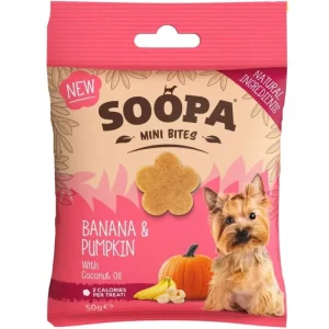 Ověřený Soopa Healthy Bites Mini s banánem a dýní 50 g