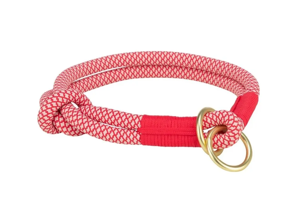 Omezená Nabídka Soft Rope kulatý polostahovací obojek, červená/krémová