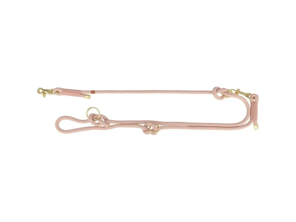 Oblíbený Soft Rope prodlužovací kulaté tkané vodítko, růžová/světlerůžová