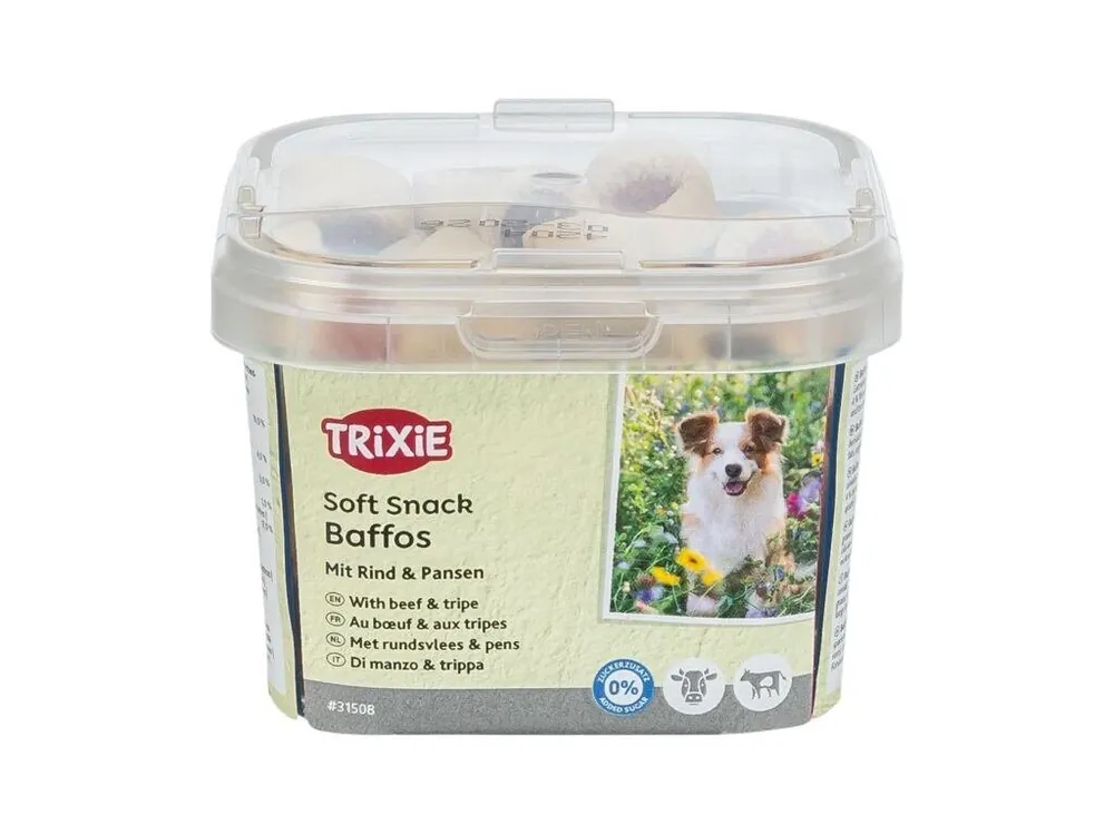 Soft Snack BAFFOS mini kolečka hovězí, dršťky, plastový kelímek 140 g Cenový Hit