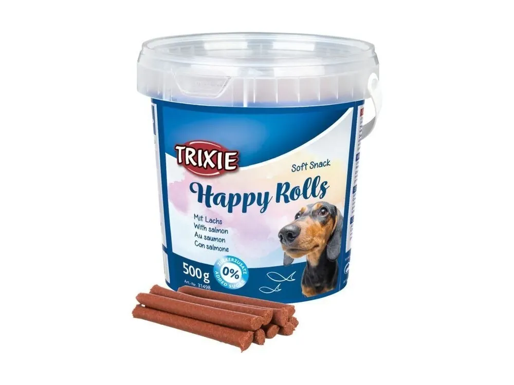 Vysoce Kvalitní Soft Snack Happy Rolls - tyčinky s lososem, kyblík 500 g