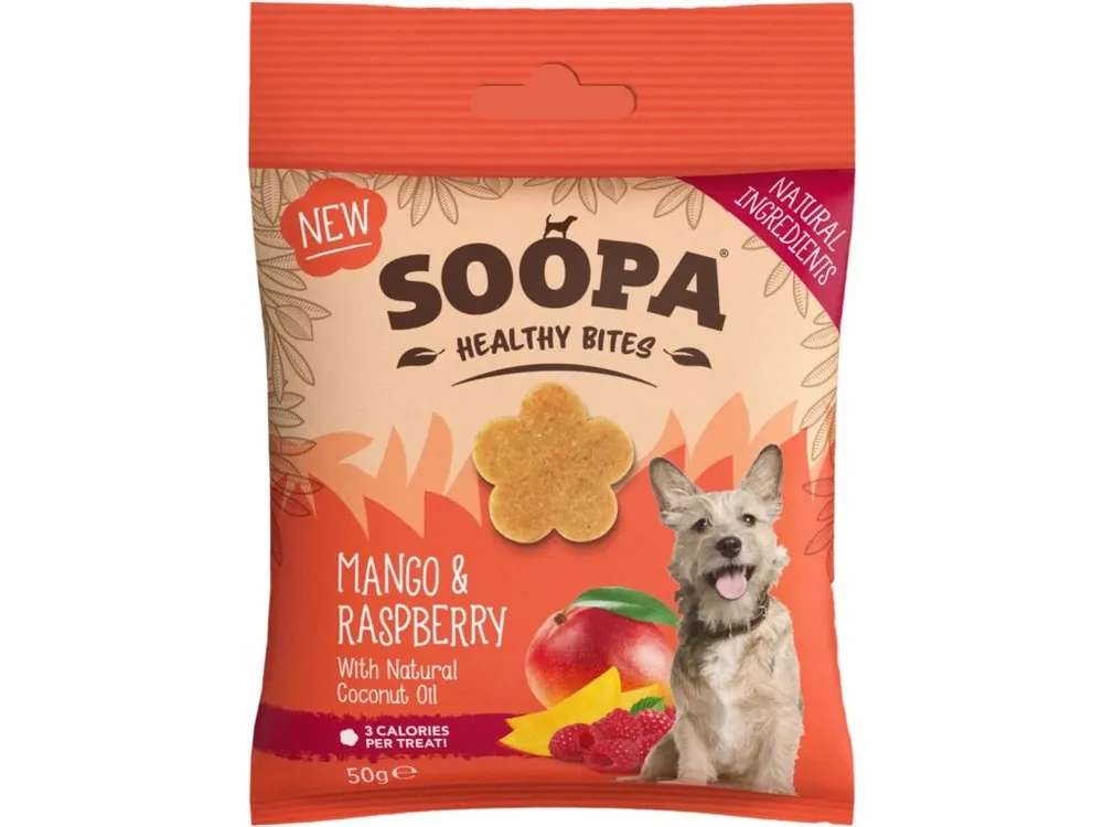 Soopa Healthy Bites s mangem a malinou 50 g Nejlepší Cena