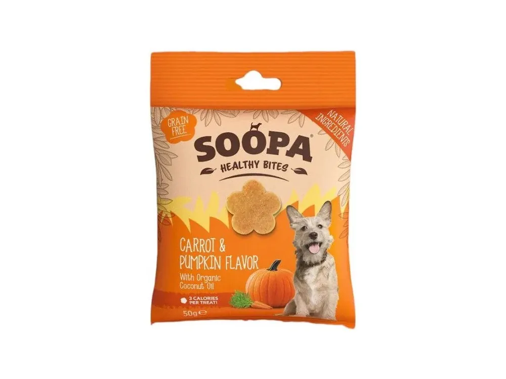 Soopa Healthy Bites s mrkví a dýní 50 g Finální Výprodej