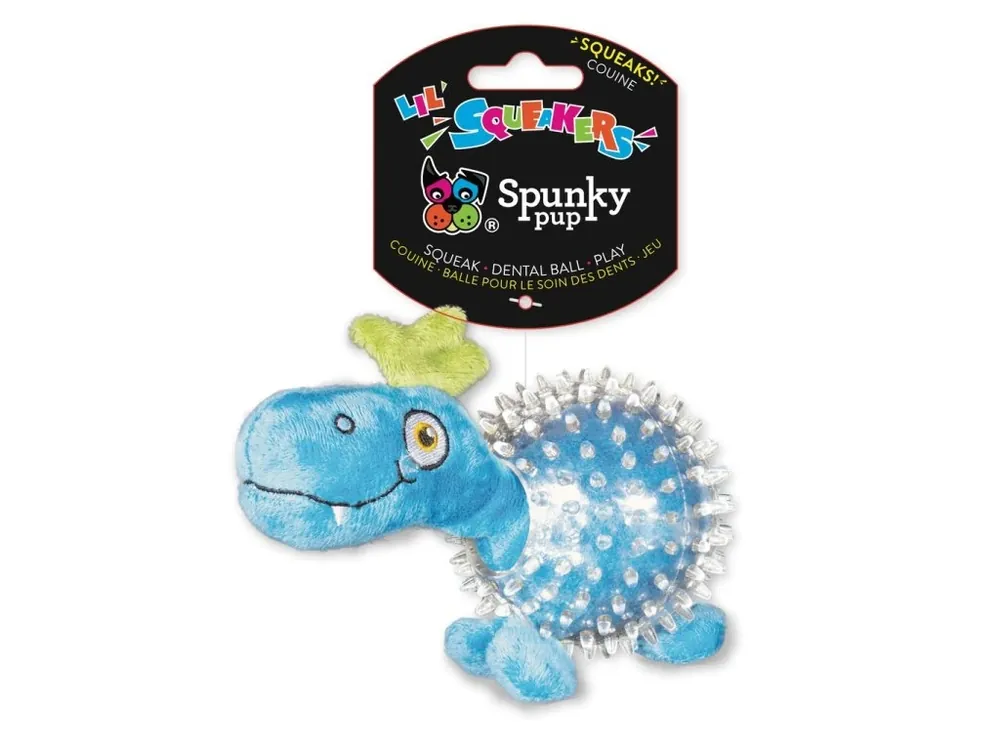 Spunky Pup Dinosaurus v průhledném míčku 17cm Autentický