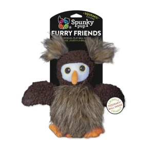 Must-Have Spunky Pup Sova s pískacím míčkem 20cm