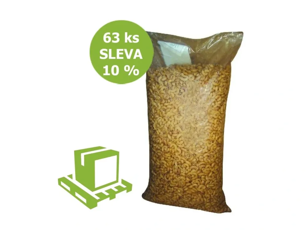 Těstoviny žluté masové 8 kg (paleta 63 ks) SLEVA 10 % Poslední Šance