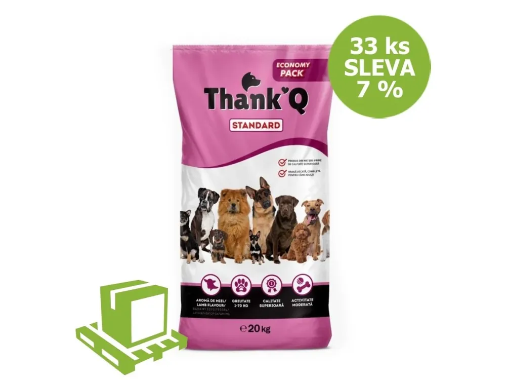 Levný Thank´Q Standard Dog Adult Jehně 20 kg (paleta 33 ks) SLEVA 7 %
