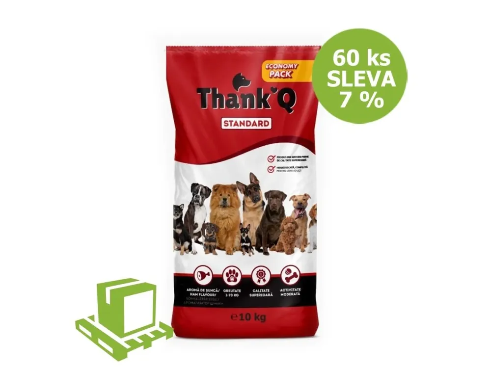 Horká Nabídka Thank´Q Standard Dog Adult Šunka 10 kg (paleta 60 ks) SLEVA 7 %