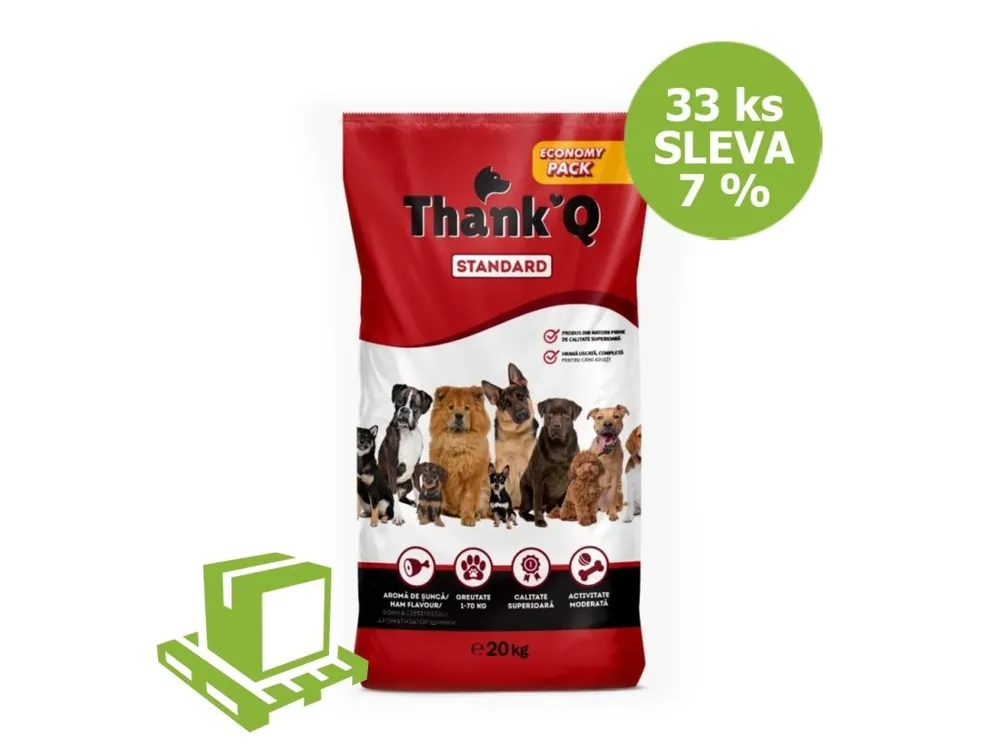 Thank´Q Standard Dog Adult Šunka 20 kg (paleta 33 ks) SLEVA 7 % Akční Nabídka