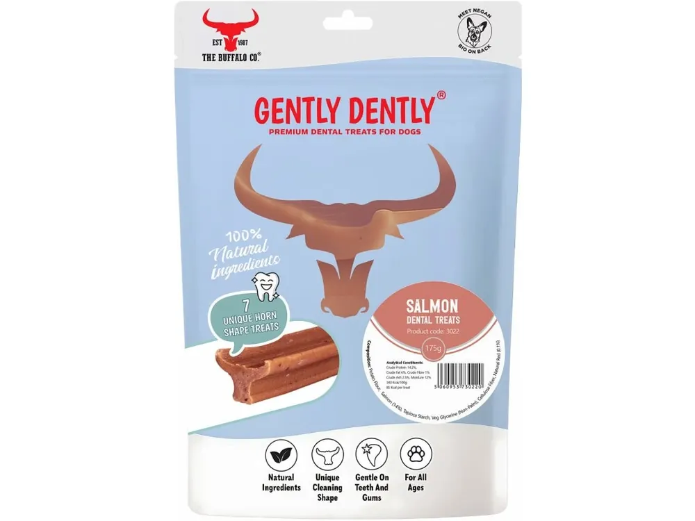 Výhodná Nabídka The Buffalo Co. Gently Dently Dentální pamlsky s lososem 175 g