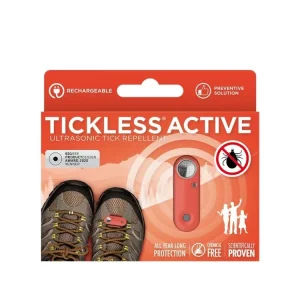 Dokud Zásoby Vydrží TICKLESS® ACTIVE Dobíjecí ultrazvukový odpuzovač klíšťat a blech pro lidi Corall