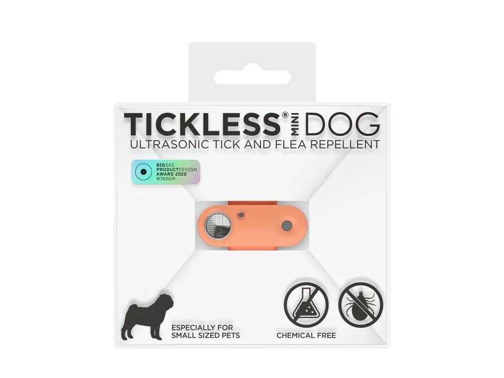 TICKLESS® Mini Nabíjecí ultrazvukový odpuzovač klíšťat pro psy a kočky Hot peach Odeslání Ihned